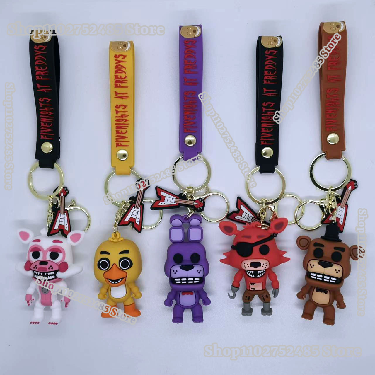 Men Accessories Jewellery - 5pcs Gantungan Kunci Figur Anime FNAF
