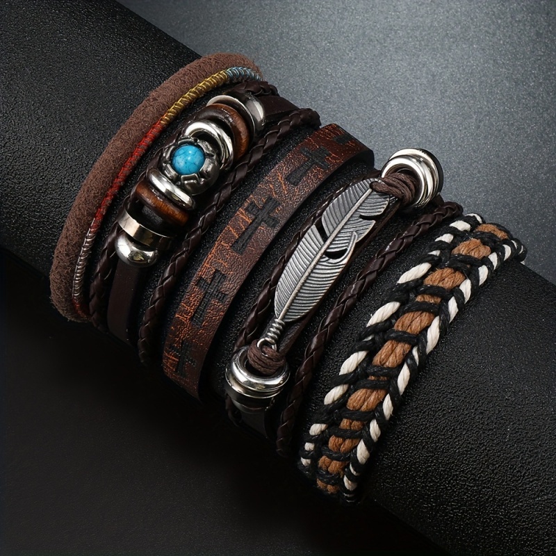 Men Accessories Look - Miss JQ 6 buah/Set Vintage kulit