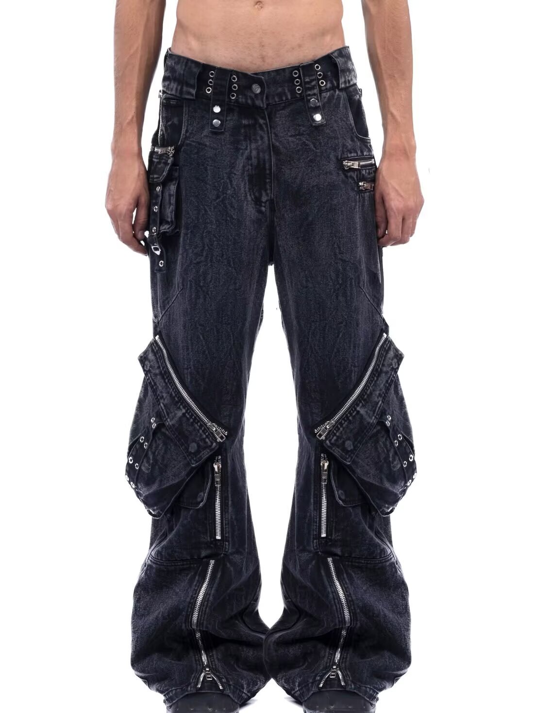 Men'S Accessories For Jeans - Celana Jeans Hitam Y2K Gothic Punk