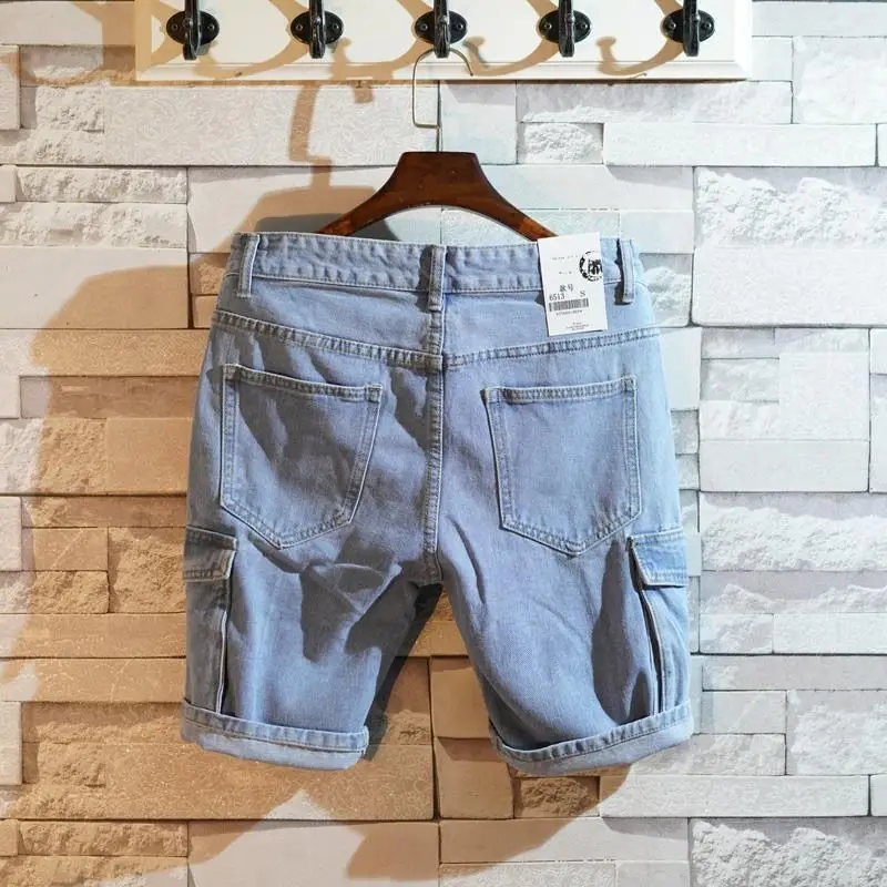 Men'S Accessories For Jeans - Celana Jeans Pendek Lurus Longgar untuk