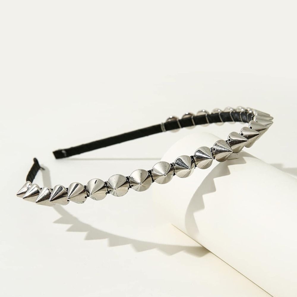 Men Accessories In Silver - Aksesoris Cosplay Ikat Kepala Rivet Perak