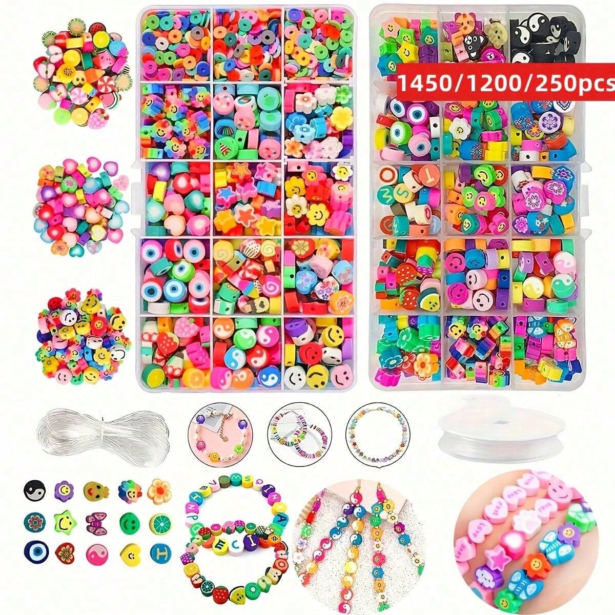 Men Accessories Jewellery - 1450/1200/250pcs Set Manik-manik Tanah Liat Polimer,