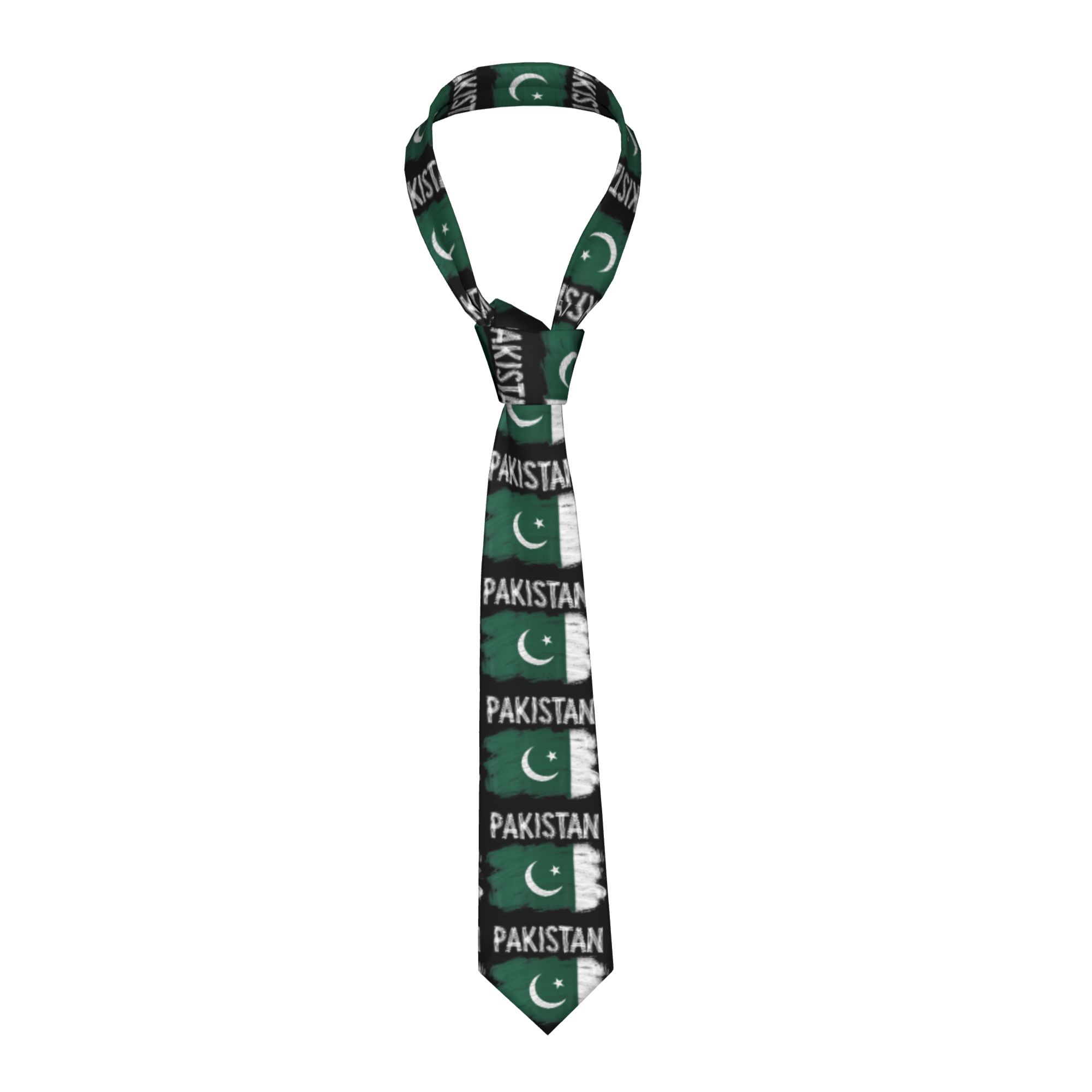 Men Accessories In Pakistan - Dasi Bendera Pakistan Motif Akar Tanah