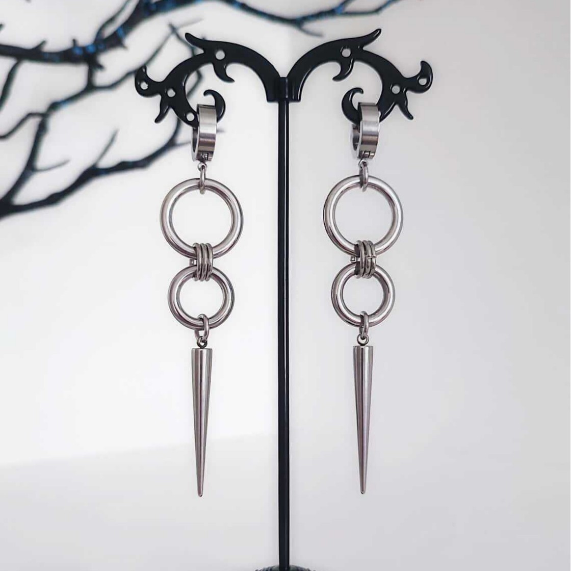 Men Accessories Tips - Anting-anting rivet punk, perhiasan goth, aksesori