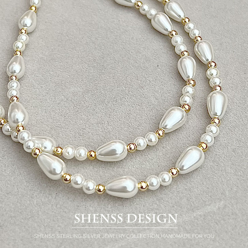 Men'S Accessories Drop Shipping - Kalung Tetesan Air Mutiara Imitasi Elegan
