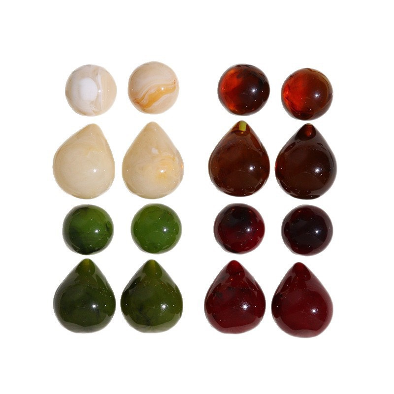 Men'S Accessories Drop Shipping - Manik-manik resin bentuk tetesan air geometri