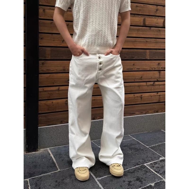 Men'S Accessories For Jeans - Celana Jeans Pria Putih Kaki Lebar