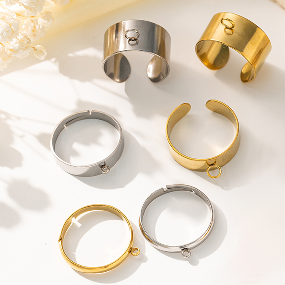 Men Accessories Jewellery - 5 Buah/Lot Dasar Cincin Terbuka Dapat
