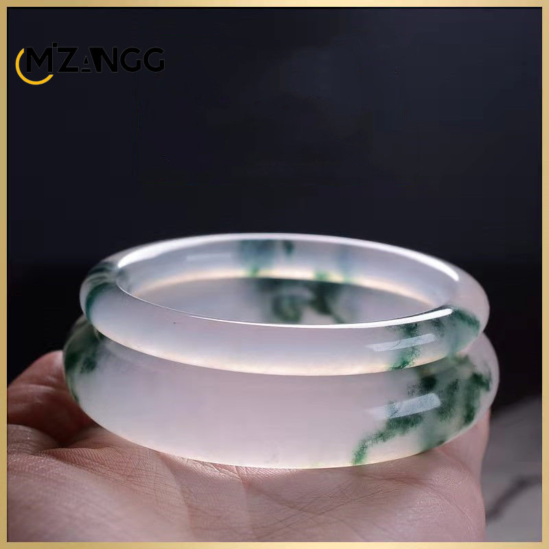 Men Accessories Bracelet - Gelang giok hijau alami, gelang giok,