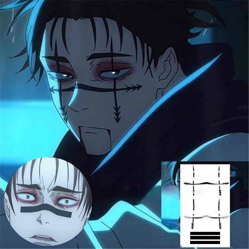 Men Accessories For Party - Stiker Tato Choso Anime Jujitsu Kaisen