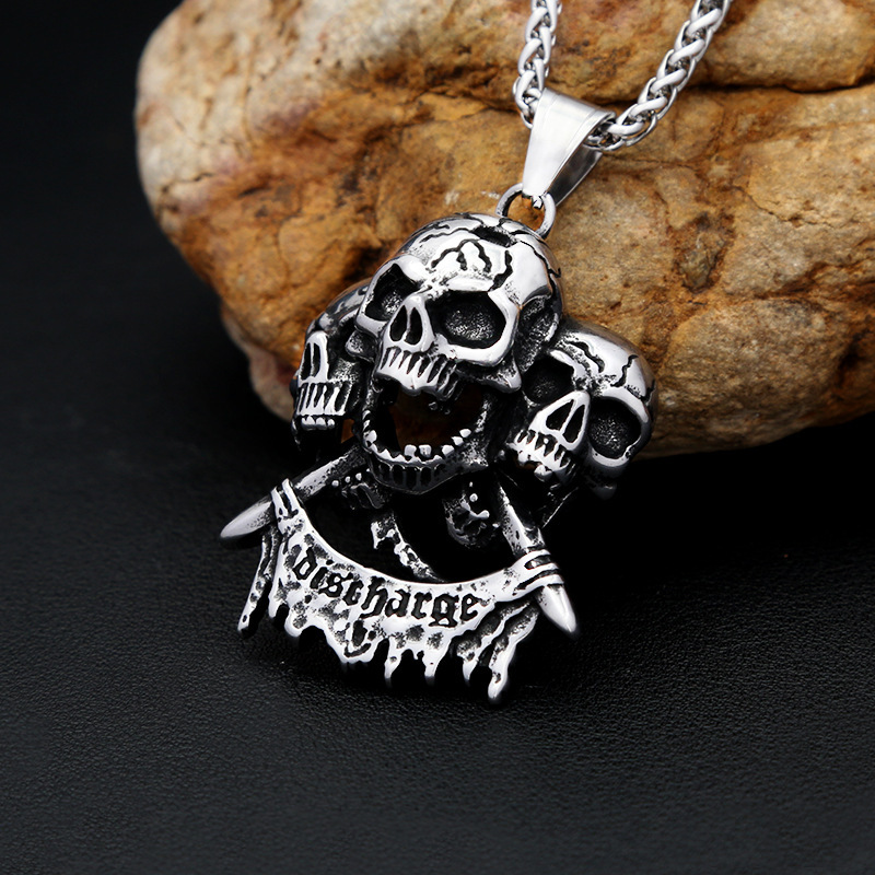 Kalung tengkorak gaya hip-hop  - Men Accessories Look ulasan dan harga