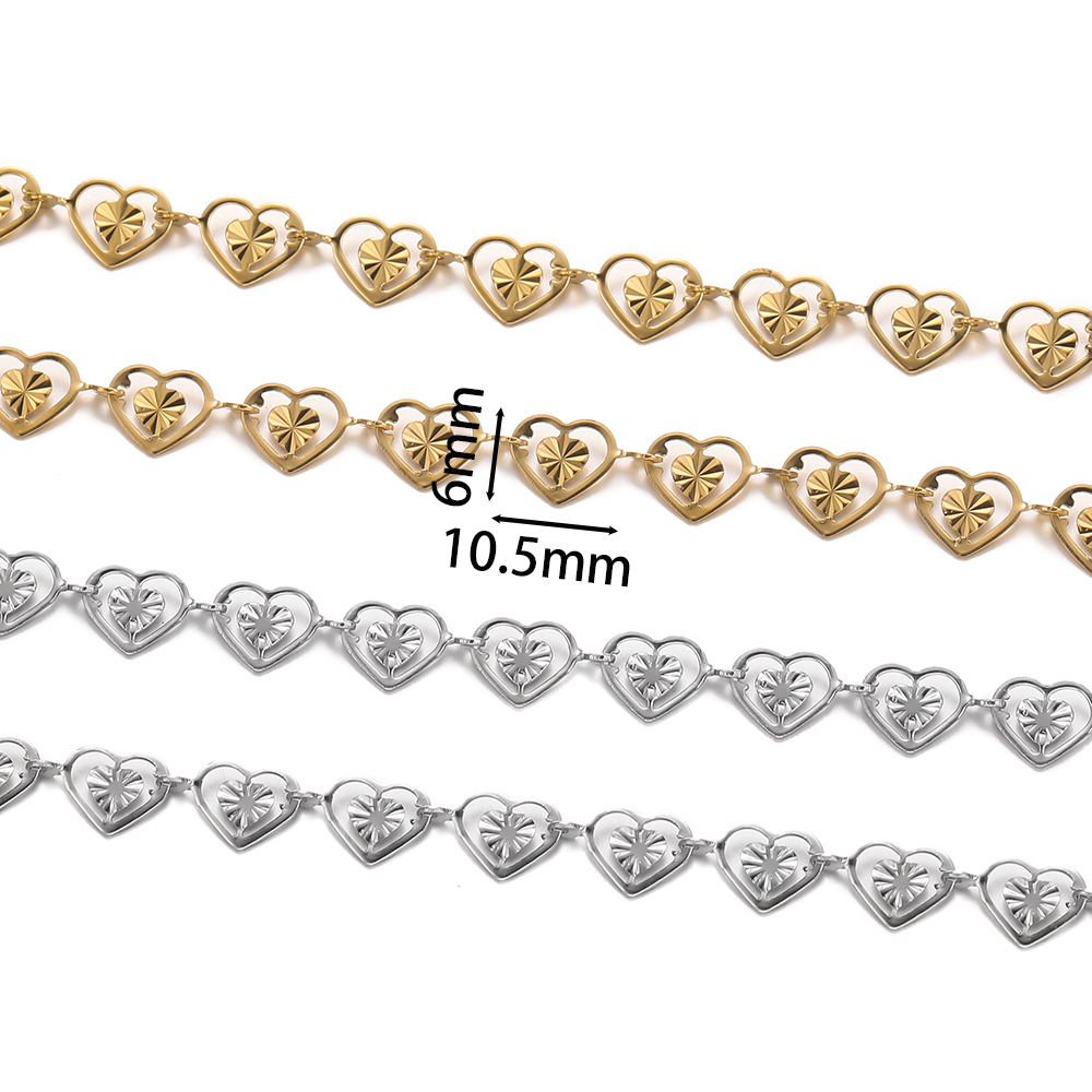 Rantai Hati Persik Ganda Baja  - Men Accessories Jewellery ulasan dan harga