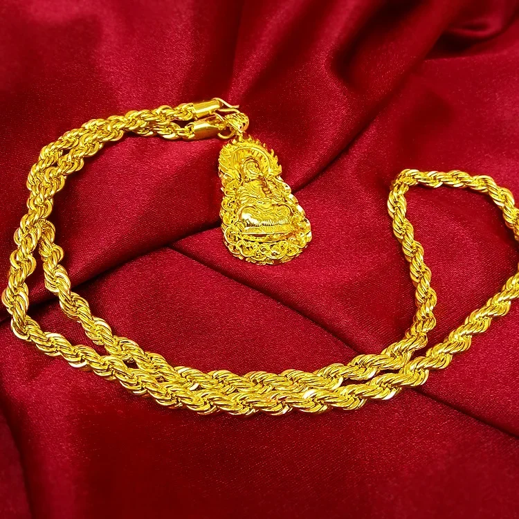 Kalung Emas Asli AU999 24K Pri - Men Accessories Look ulasan dan harga