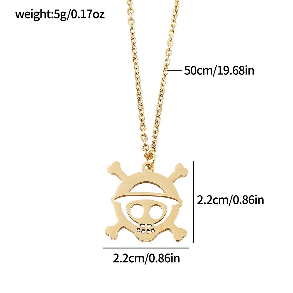 Kalung Liontin Tengkorak Anime - Men Accessories Necklace ulasan dan harga
