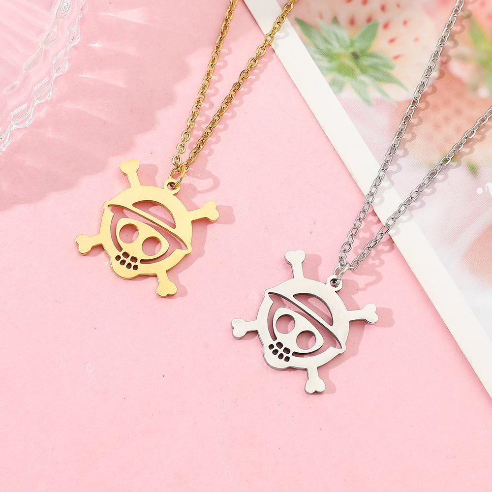 Kalung Liontin Tengkorak Anime - Men Accessories Necklace ulasan dan harga