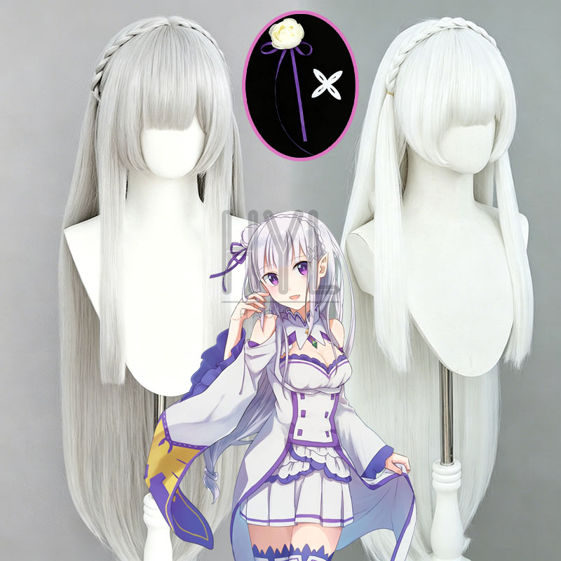 Wig Cosplay Anime Re:Zero Emil - Men Accessories Look ulasan dan harga