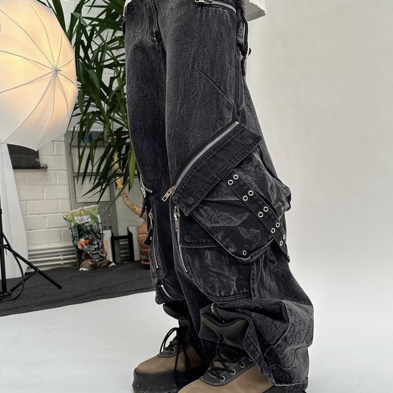 Celana Jeans Hitam Y2K Gothic  - Men'S Accessories For Jeans ulasan dan harga