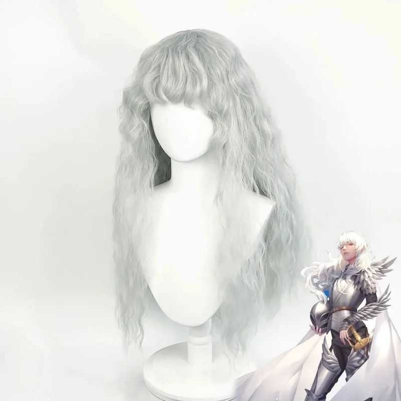 Wig Cosplay Anime Game Berserk - Men Accessories In Silver ulasan dan harga