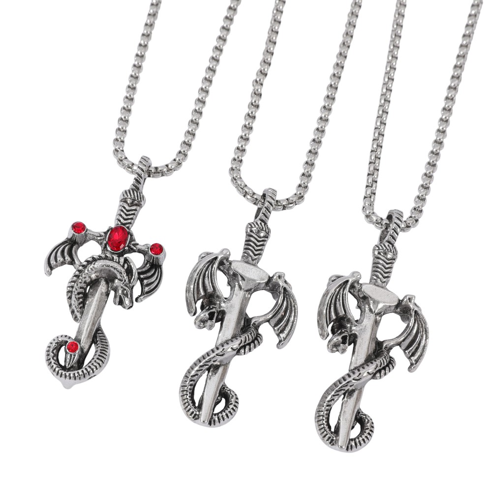 Kalung Paduan Pedang Naga Perm - Men Accessories Necklace ulasan dan harga