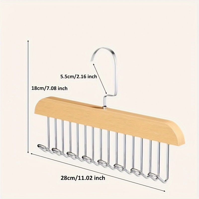 8 hook rak sabuk kayu gantunga - Men'S Accessories Organizer For Wardrobe ulasan dan harga