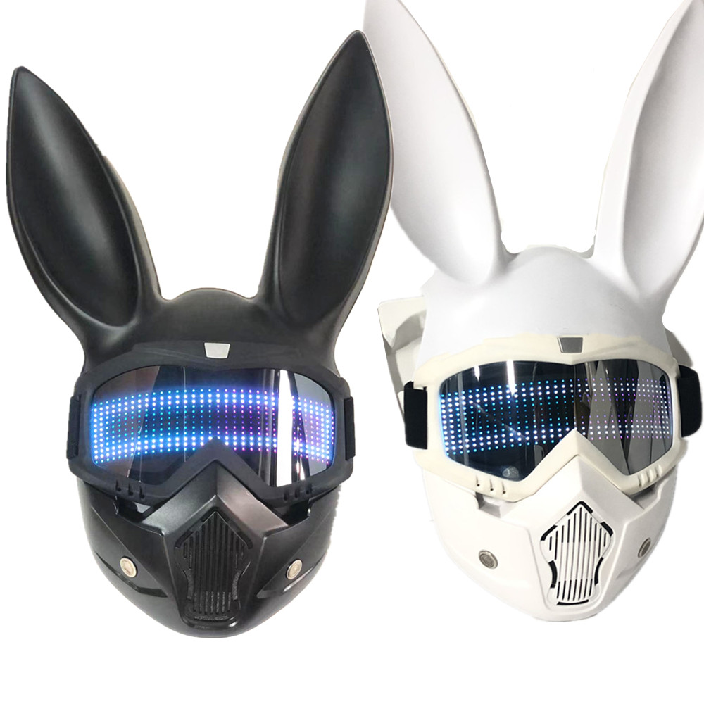 Topeng LED Halloween Bunny Gir - Men Accessories App ulasan dan harga