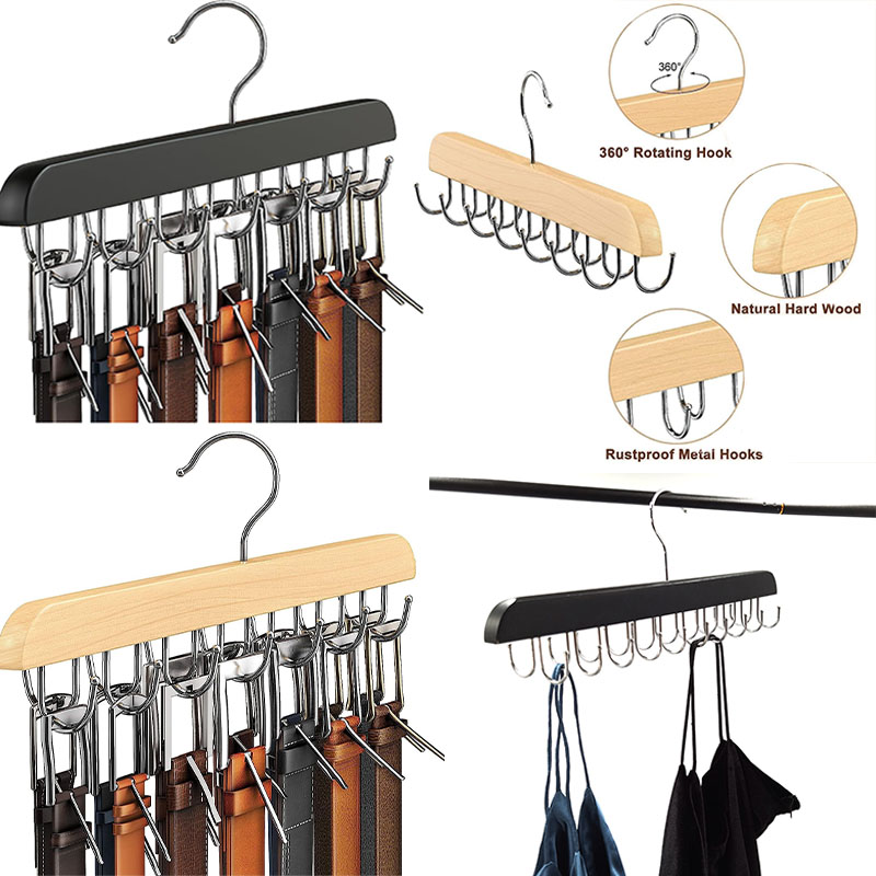 Rak Sabuk Kayu Gantungan Penyi - Men'S Accessories Organizer For Wardrobe ulasan dan harga