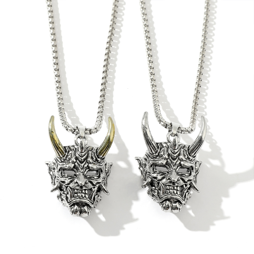 Kalung Liontin Topeng Hantu Ta - Men Accessories Necklace ulasan dan harga