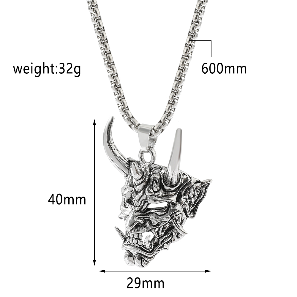 Kalung Liontin Topeng Hantu Ta - Men Accessories Necklace ulasan dan harga